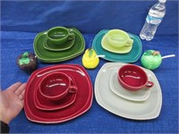 vintage "paden city pottery" colorful dishes