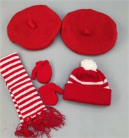 19 Inch doll hats and scarf