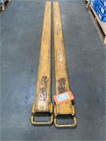 8' long forklift extensions 5" wide