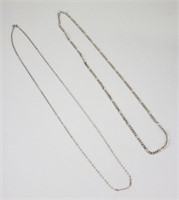 2 Sterling Silver Italian Chains.