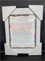 NEW How To Really Love a Child Picture Framed
