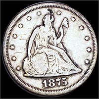 1875-S Seated Twenty Cent Piece NICELY CIRC