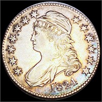 1824 Capped Bust Half Dollar NEARLY UNC