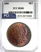 1885 Morgan PCI MS65 Lots Of Color