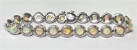 Sterling Fire Opal Bracelet 21 Grams (Beauty)