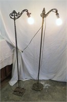 Bridge Lamps - H 56" -  2Items -Tested/Works