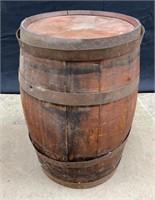 VINTAGE SMALL WOOD WHISKEY  BARREL