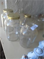 Large vintage glass jars