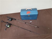 Fishing rods and tack box
