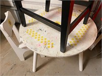 Stool and child’s table and chair