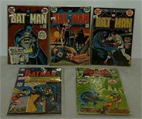 Five DC Bat Man comics