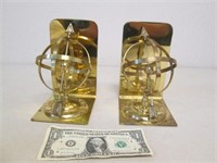 Pair of Brass Compass Bookends