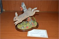 Danbury Mint Swift Escape Cottontail Rabbit Sculpt