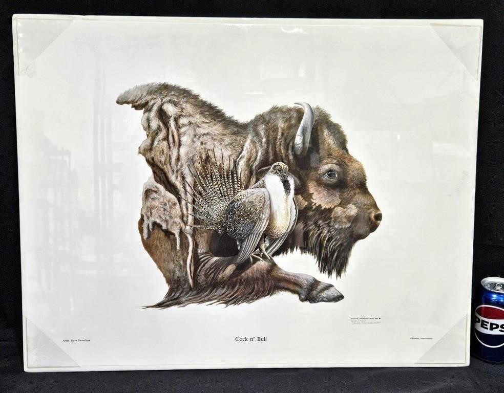 Sealed Print Cock & Bull by Dave Samuelson