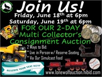 JOIN US FOR OUR 2-DAY COLLECTOR'S AUCTION