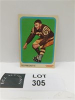 1963 TOPPS TED FRECHETTE CFL FOOTBALL CARD