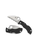 Spyderco Black/silver Manbug Serrated Knife