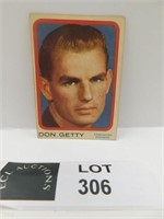 1963 TOPPS DON GETTY CFL FOOTBALL CARD