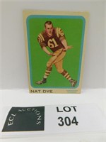 1963 TOPPS NAT DYE CFL FOOTBALL CARD