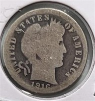 1916S  Barber Dime