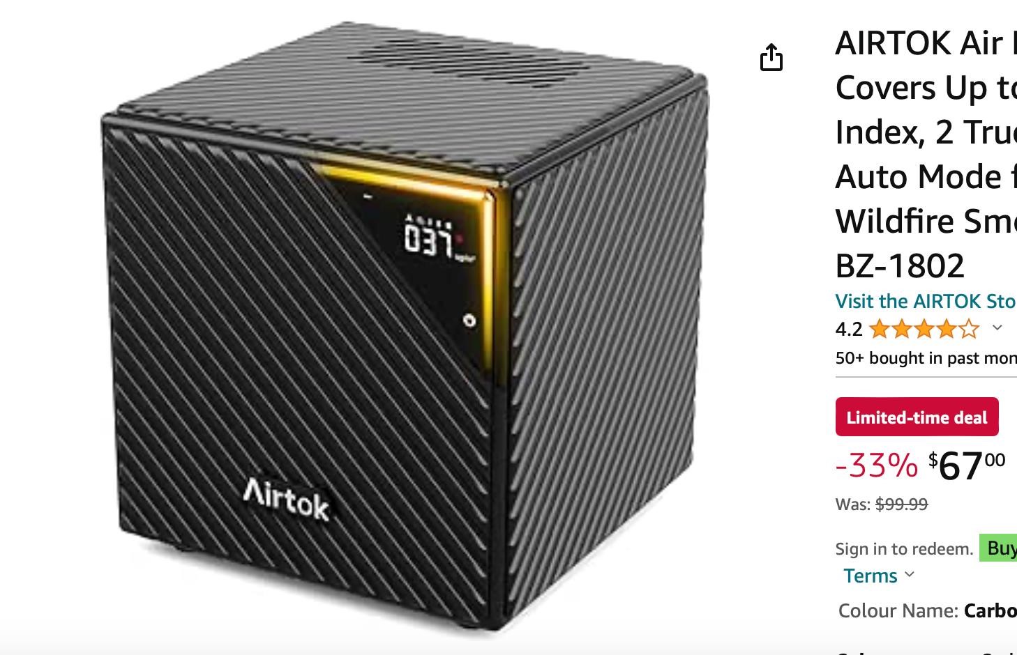 AIRTOK Air Purifiers Large Room Covers