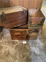3 Wooden Advertising Boxes ( Damage)