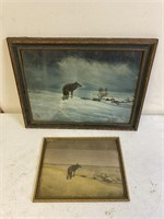 Vintage lone Wolf Prints