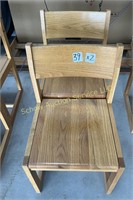 (2) oak chairs, selling 2X the $.