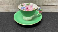 Vintage Paragon Floral Handle & Interior Cup & Sau