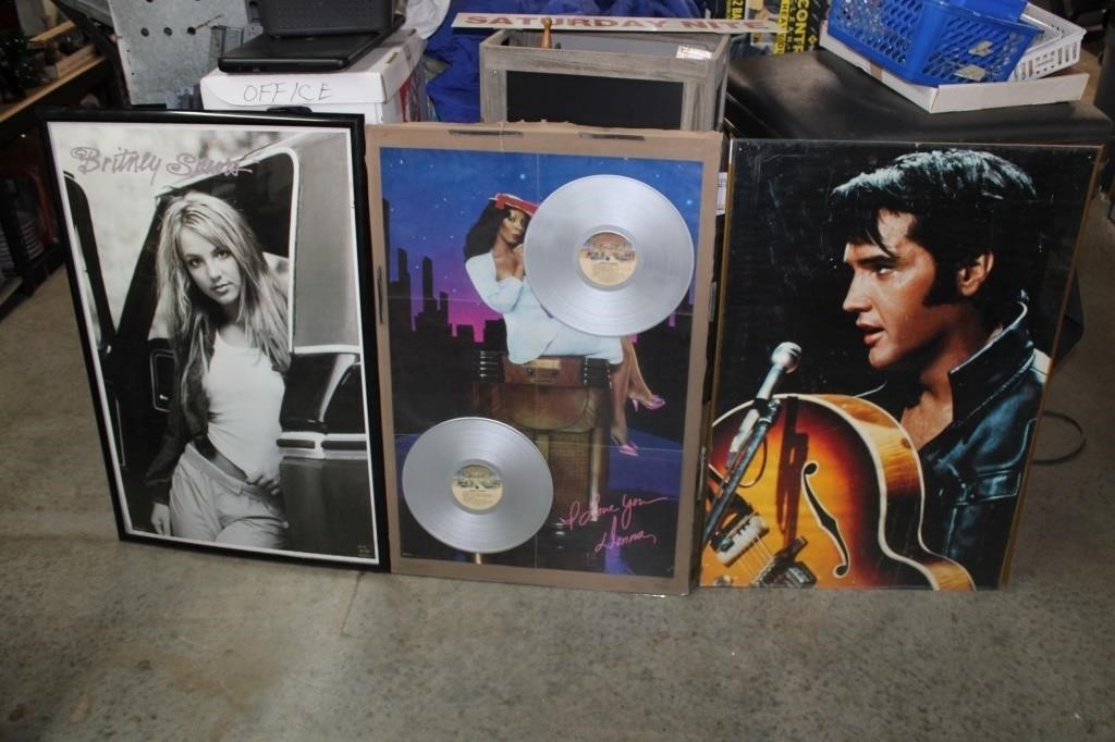 3 Posters-Diana Ross, Elvis & Britney