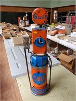 Metal Petroliana Free Standing Gas Pump Gulf