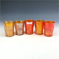 Fenton Marigold Floral & Grape Tumbler Lot