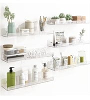 Fixwal Acrylic Shelves, 15 Inch Floating Wall