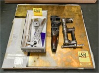 Machinist Gauges, Antique Pipe Wrench and
