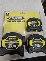 NIP 3 Piece Tape Measure Set