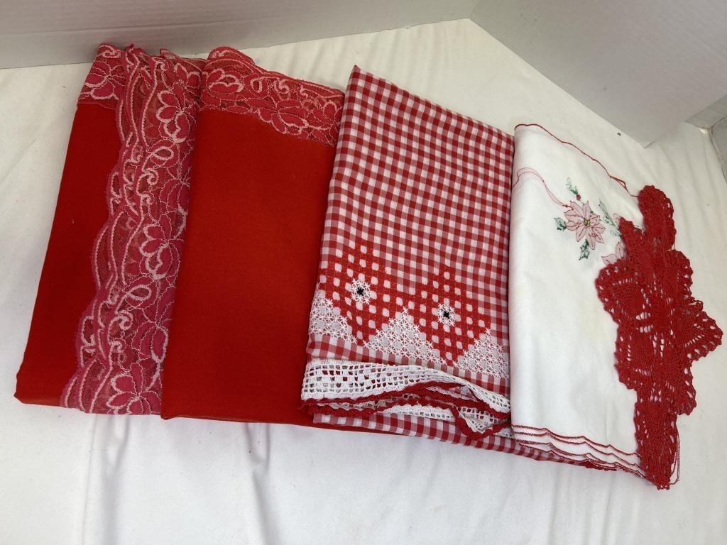 Variety of place mats and table cloths