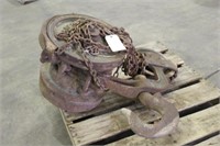 Vintage Yale Spur Geared Block Chain Hoist