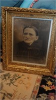 Antique Picture Frame with Lady