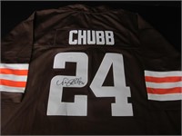 BROWNS NICK CHUBB SIGNED JERSEY JSA COA