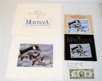 1986 First Montana Waterfowl Print & Stamp Signed