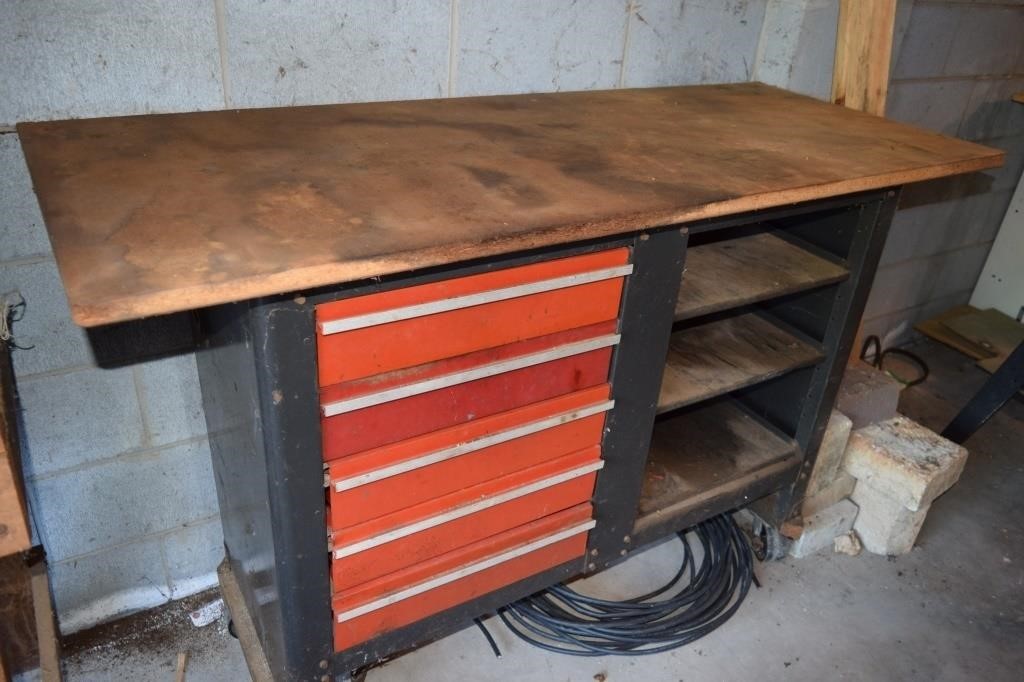 24" x 60" x 40" tall Work Bench on Casters