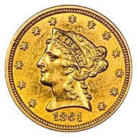 1861 $2.50 Gold Quarter Eagle