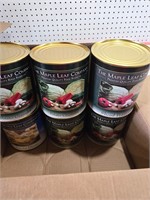 Six cans of maple leaf dehydrated food