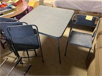 Card table and chairs