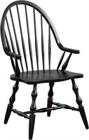 Sunset Trading Windsor Arm Chair, Antique Black*