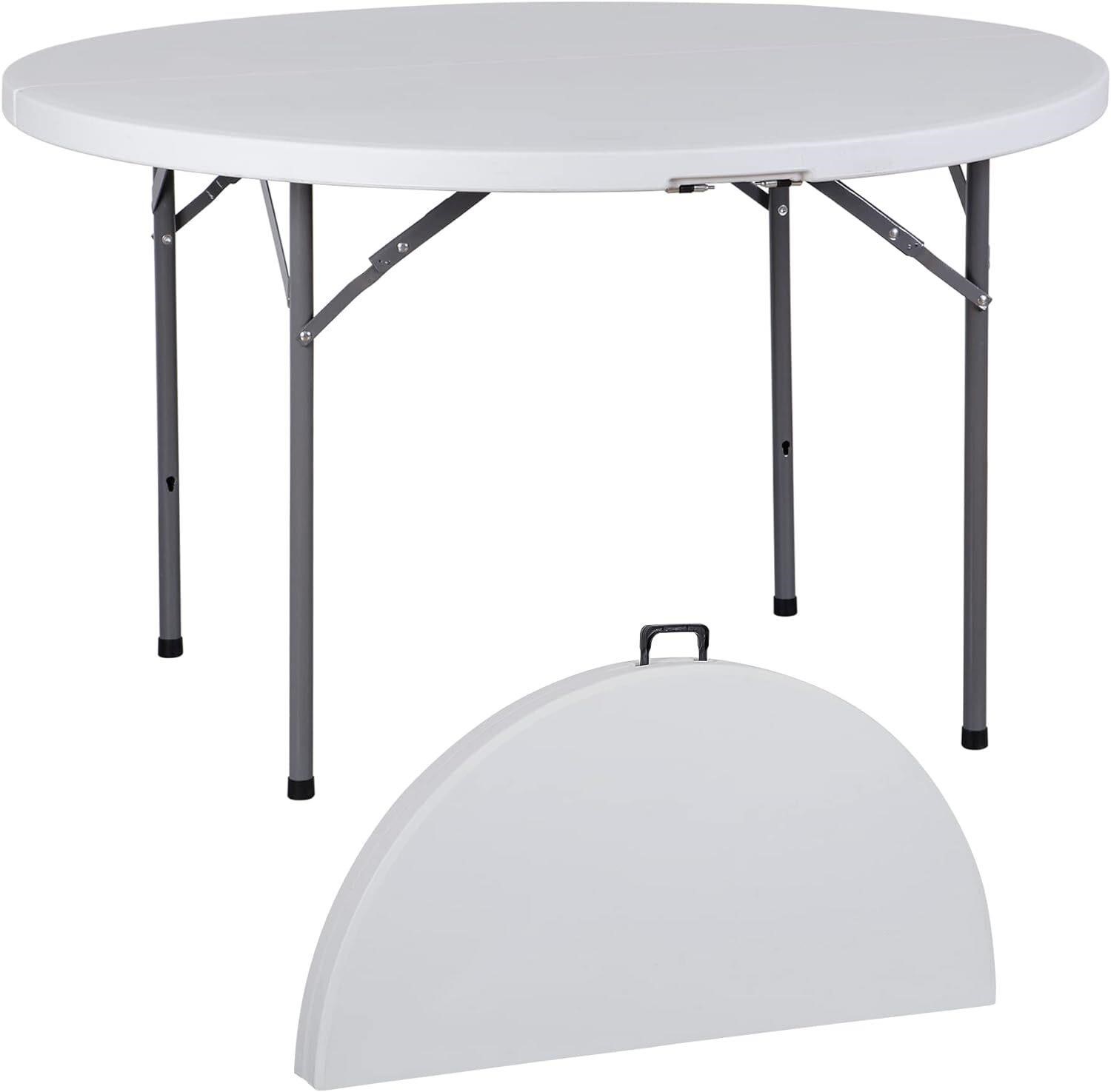 SUPER DEAL 4 Foot Round Folding Card Table  48
