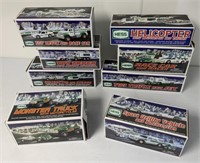 8 Hess Trucks,2001,4,7-12,with boxes