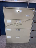 Two metal filing cabinets on drawers work 36 x