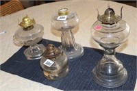4 Oil Lamps (without Chimneys)