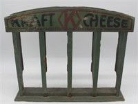 KRAFT CHEESE EARLY WOODEN STORE DISPLAY